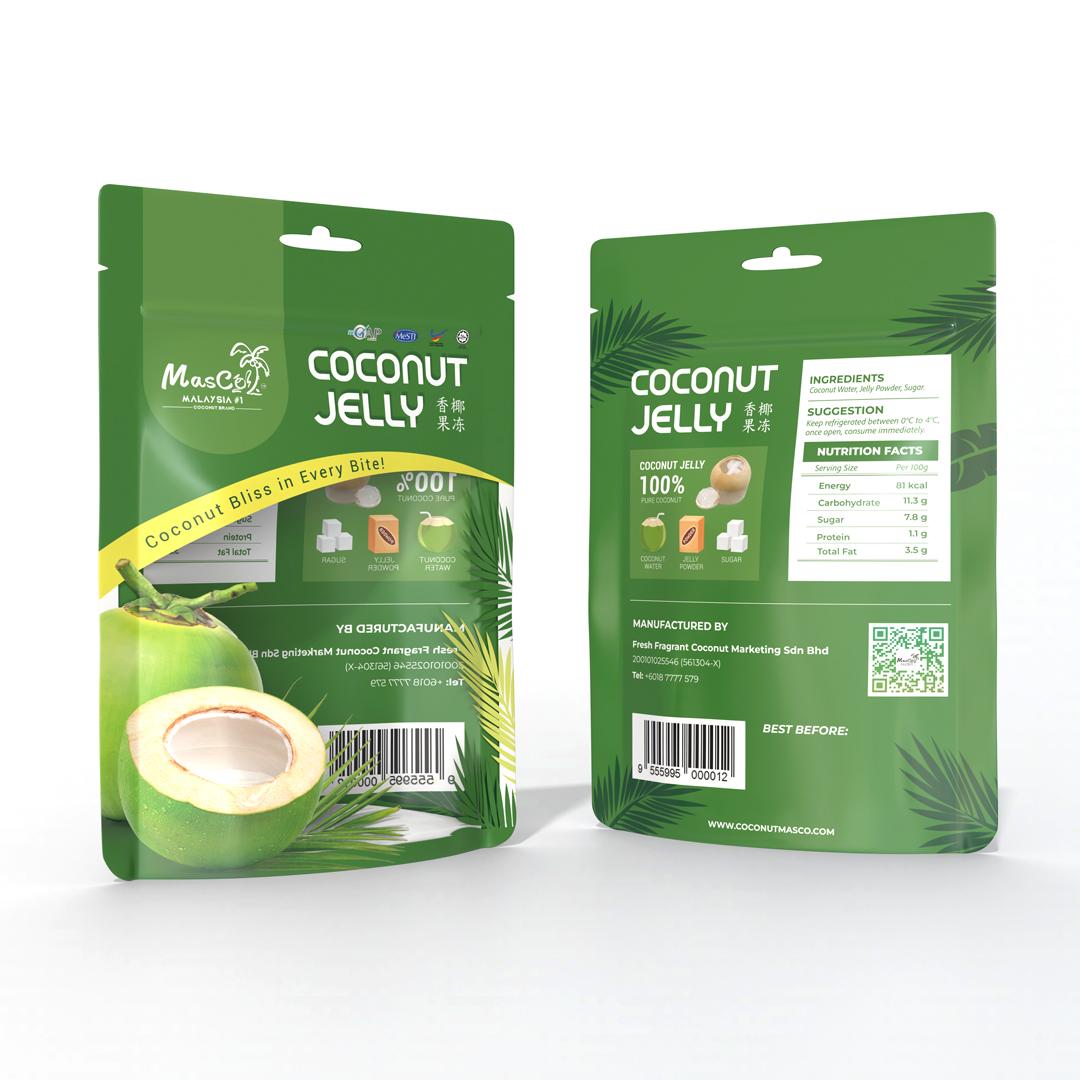 Coconut Jelly Green Colour Packing