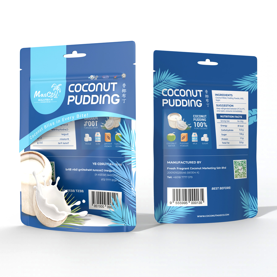 Coconut Pudding Blue Colour Packing